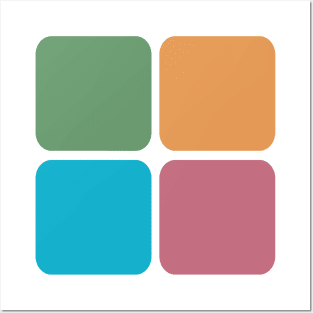 Large Tiles in Four Colors Posters and Art